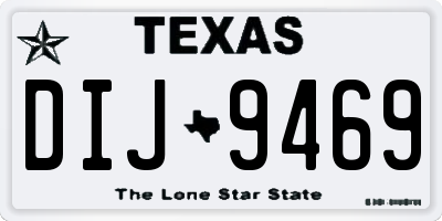 TX license plate DIJ9469