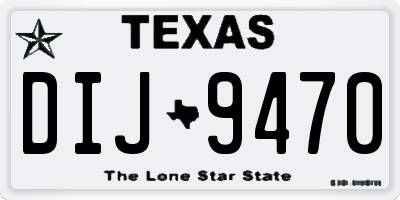 TX license plate DIJ9470