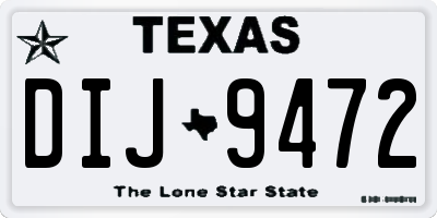 TX license plate DIJ9472