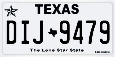 TX license plate DIJ9479