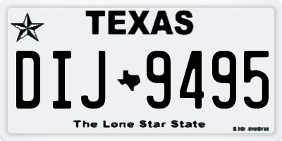 TX license plate DIJ9495