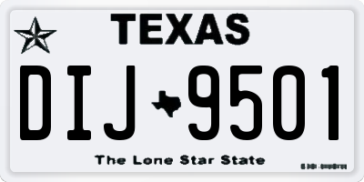 TX license plate DIJ9501