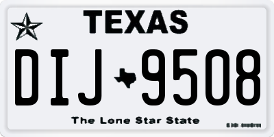 TX license plate DIJ9508