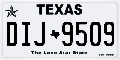 TX license plate DIJ9509