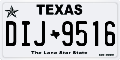 TX license plate DIJ9516