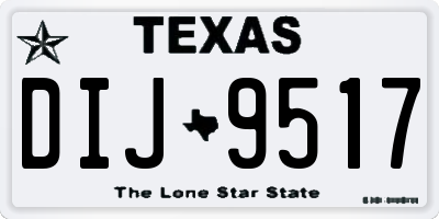TX license plate DIJ9517