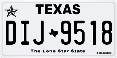 TX license plate DIJ9518