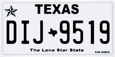 TX license plate DIJ9519