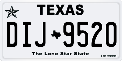 TX license plate DIJ9520