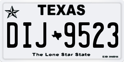 TX license plate DIJ9523