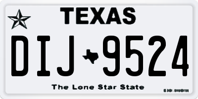 TX license plate DIJ9524