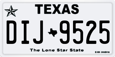 TX license plate DIJ9525