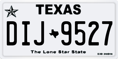 TX license plate DIJ9527