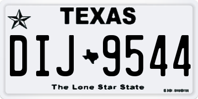 TX license plate DIJ9544