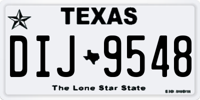 TX license plate DIJ9548