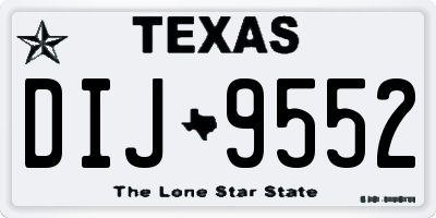 TX license plate DIJ9552