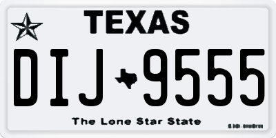 TX license plate DIJ9555