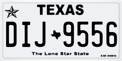 TX license plate DIJ9556