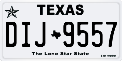 TX license plate DIJ9557