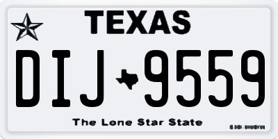 TX license plate DIJ9559