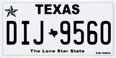 TX license plate DIJ9560