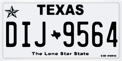 TX license plate DIJ9564