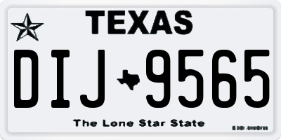 TX license plate DIJ9565