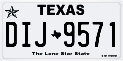 TX license plate DIJ9571
