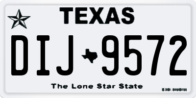 TX license plate DIJ9572