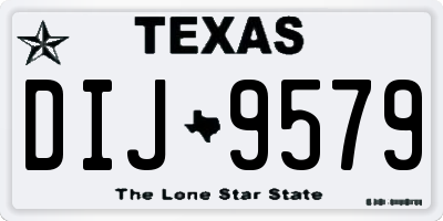 TX license plate DIJ9579