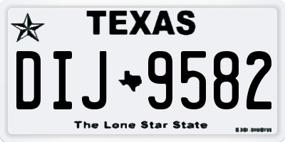 TX license plate DIJ9582