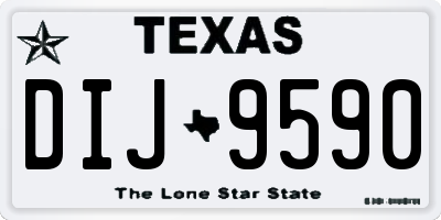 TX license plate DIJ9590