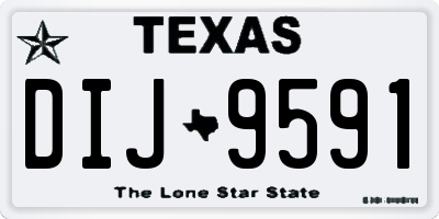 TX license plate DIJ9591