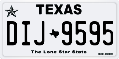 TX license plate DIJ9595