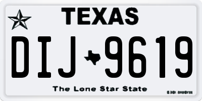 TX license plate DIJ9619