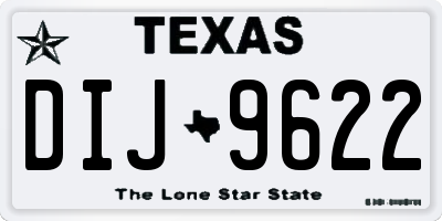 TX license plate DIJ9622
