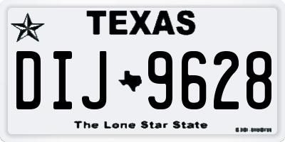 TX license plate DIJ9628