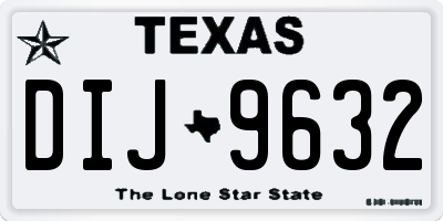 TX license plate DIJ9632
