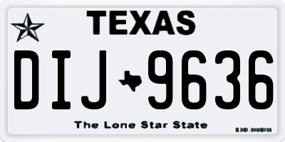 TX license plate DIJ9636