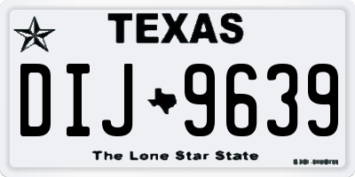 TX license plate DIJ9639