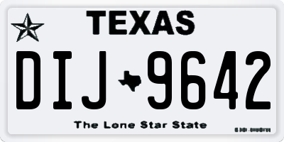 TX license plate DIJ9642