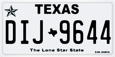 TX license plate DIJ9644