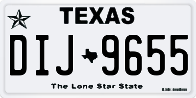 TX license plate DIJ9655