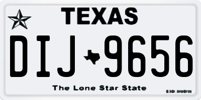 TX license plate DIJ9656
