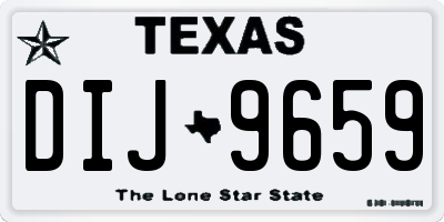 TX license plate DIJ9659