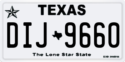 TX license plate DIJ9660