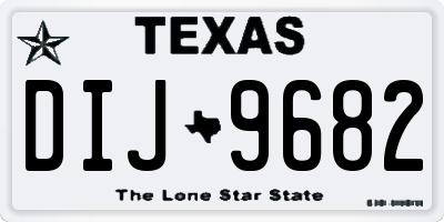 TX license plate DIJ9682