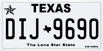 TX license plate DIJ9690