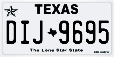 TX license plate DIJ9695