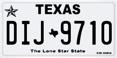 TX license plate DIJ9710